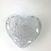 Home Beautiful Japan Glass Heart Lidded Trinket Box Candy Dish Frosted Roses