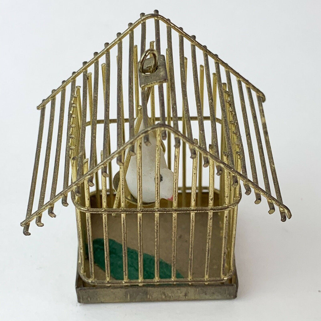 Dollhouse Miniature Brass Bird Cage w/Swinging Bird – The Stand Alone