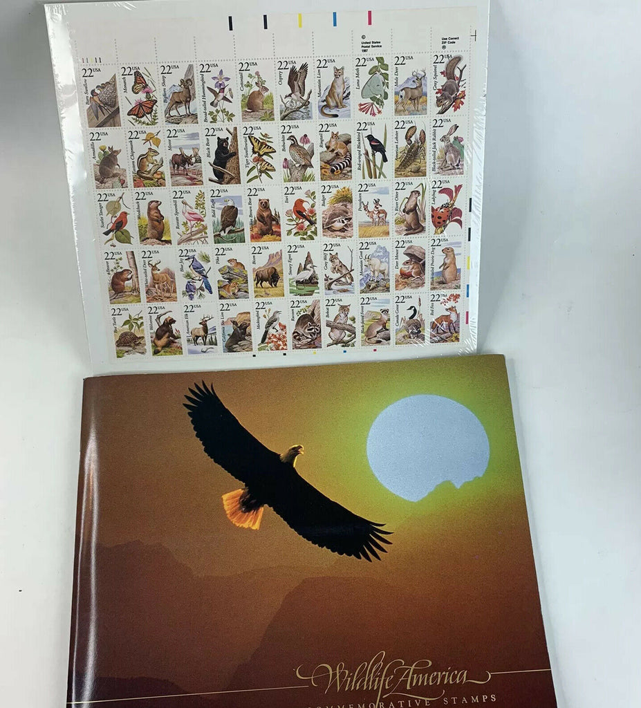 Wildlife America 1987 Collection Of U.S. Commemorative Stamps w Mint Set