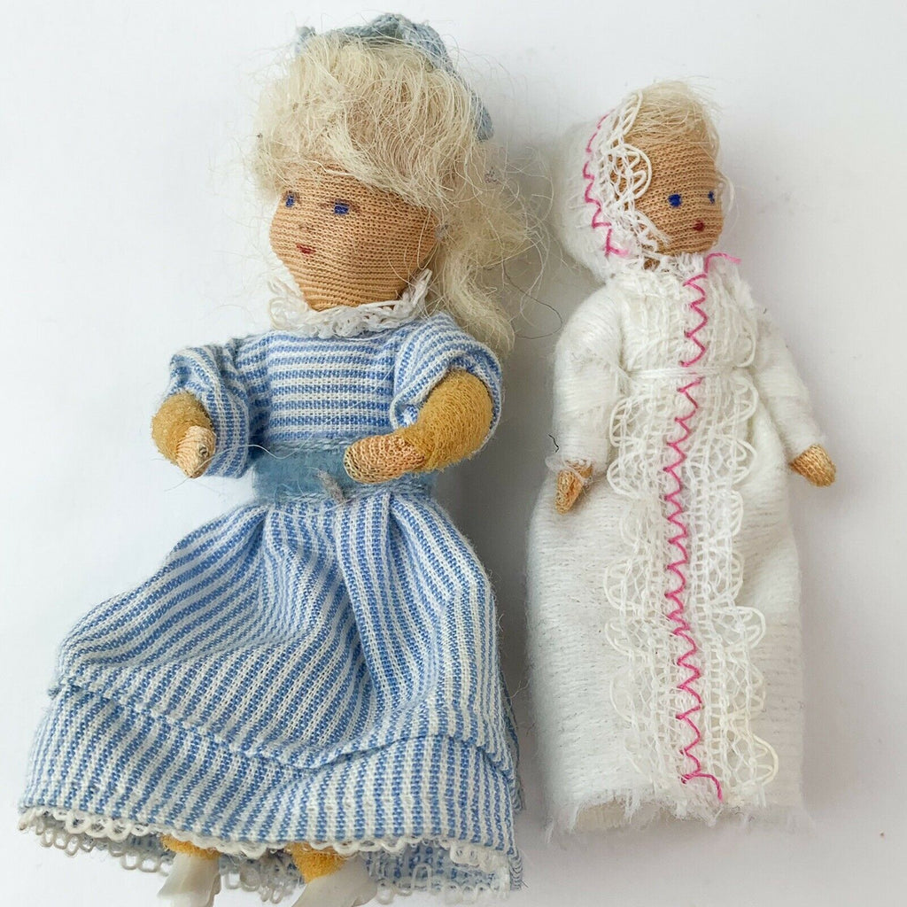 Doll House Miniature Girl Newborn Thread Wrapped Wire Dolls