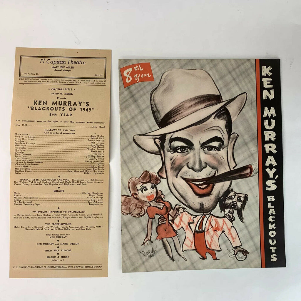 Ken Murray’s Blackouts 8th Year Souvenir Program El Capotan Theatre Handout