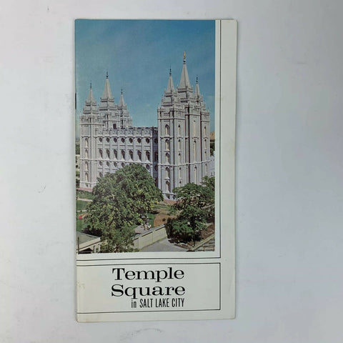 Vintage Temple Square in Salt Lake City Utah Bureau of Information Booklet USA