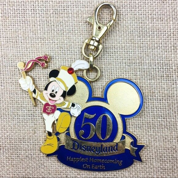 Disneyland Resort 50th Anniversary Mickey Marching Band Latch Clip Happiest Key