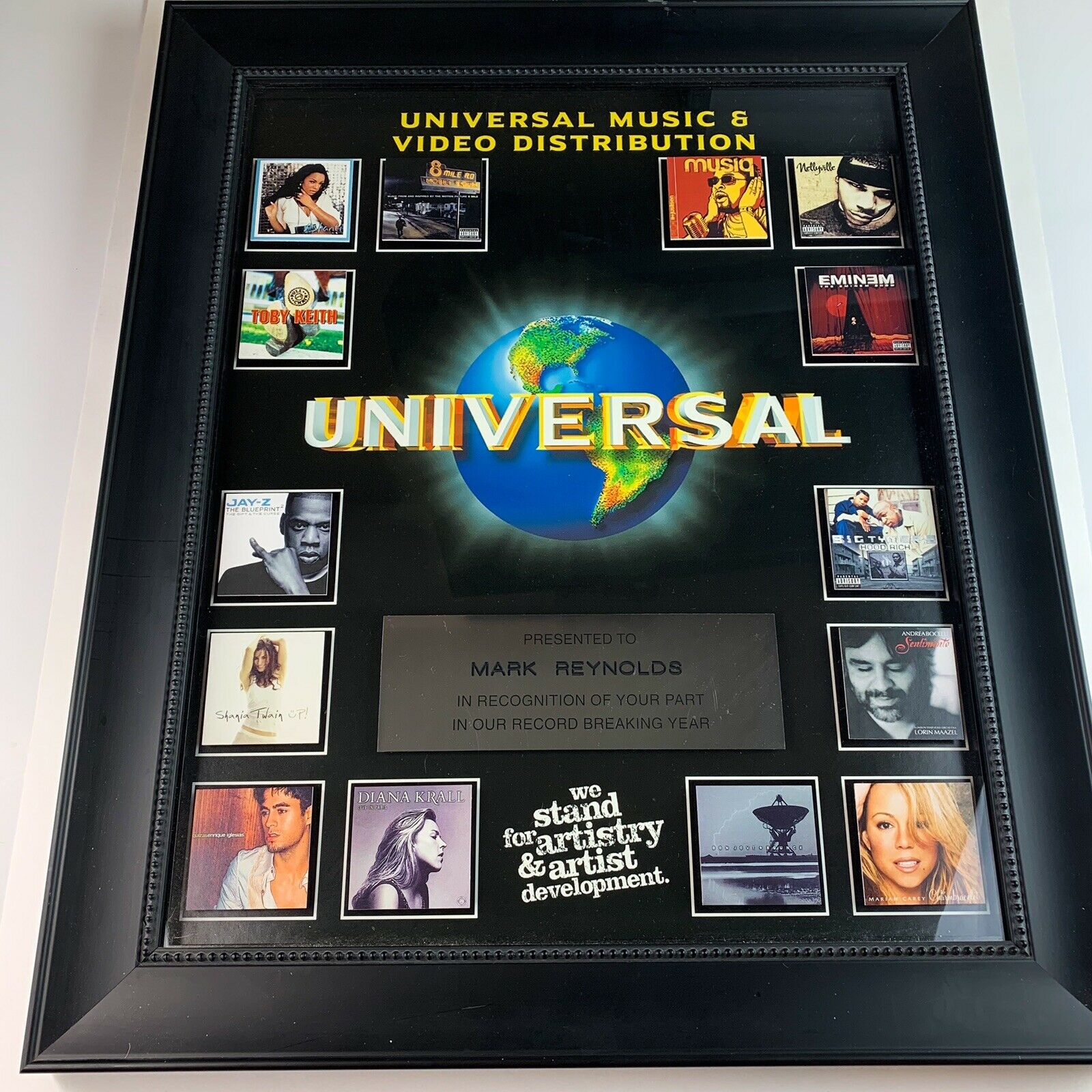 Universal Records Music Video Distribution Mutiple Artist RIAA Award ...