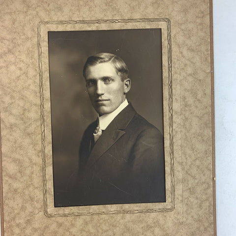 Antique Photograph Posing Man Harry E. Kensinger Sioux Rapids Iowa Photo