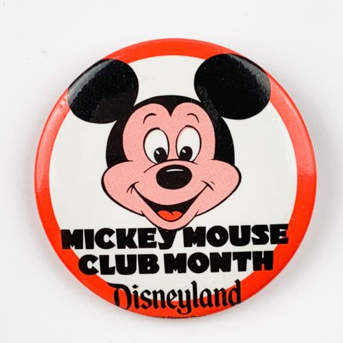 Disneyland Mickey Mouse Club Month 1985 Pinback 2"  Button Pin